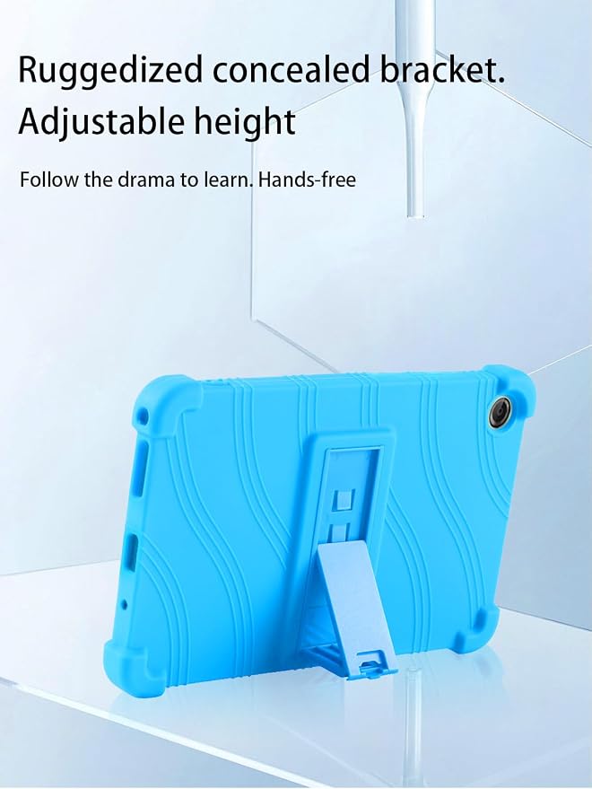 for Lenovo Tab One &amp Nook Reading Tablet Android Tablet8.7 inch Tablets CaseSoft Silicone Adjustable Stand Cover Lightweight Kids FriendlyBlack.
