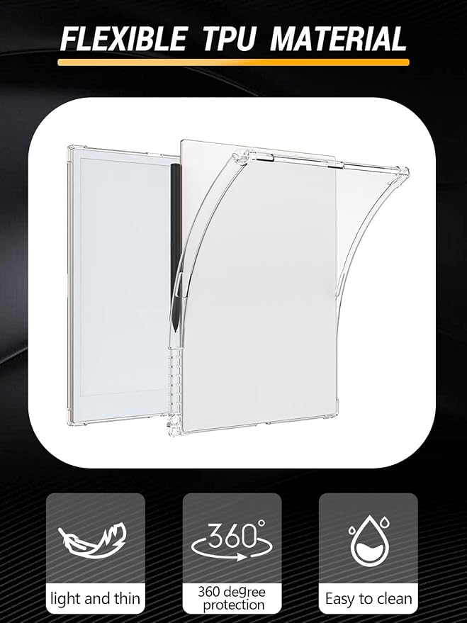Clear Case for Viwoods AiPaper Tablet 10.65 Inch | Flexible TPU Shockproof Protective Cover with Pen Slot Lightweight