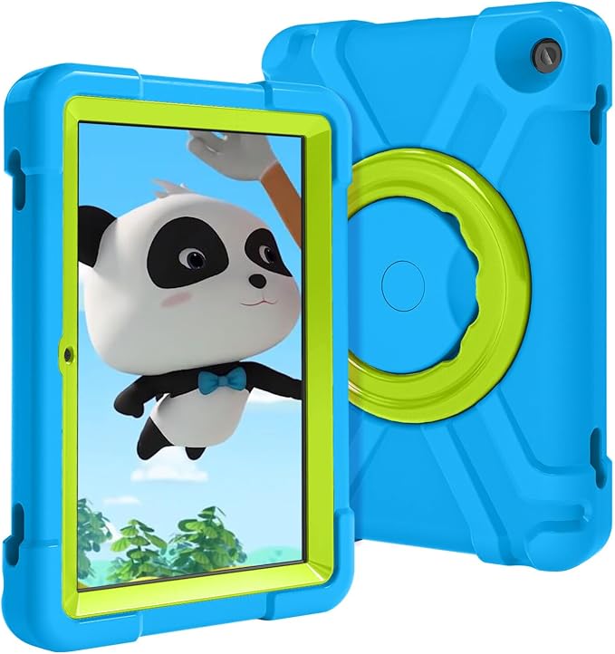 AKABEILA Compatible with Amazon Fire HD 8 2020/2022 Tablet Case，Rugged Kids Case with Stand Lightweight Shockproof Kids Friendly Tablet Cover Black