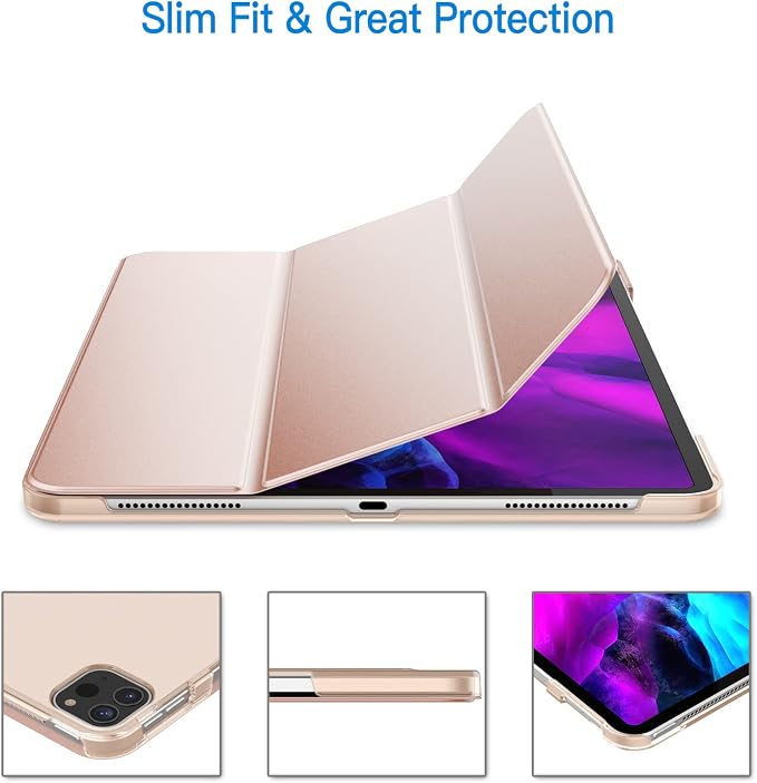 JETech Case for iPad Pro 12.9-Inch (2020/2018 Model 4th/3rd Generation) Compatible with Pencil Cover Auto Wake/Sleep (Black)