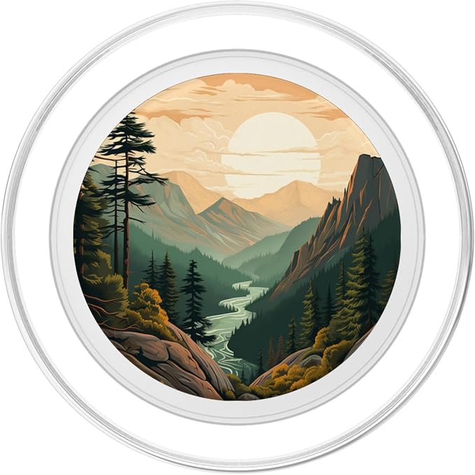 Mountains Wilderness Forest Hiking Pine Tree Nature PopSockets Adhesive PopGrip