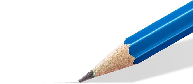 STAEDTLER Mars Lumograph 7H Graphite Art Drawing Pencil, Hard, Break-Resistant Bonded Lead, 12 Pack, 100-7H, Blue (100-7H VE)