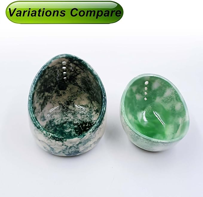 MGMGART Pottery Herb Stripper Bowl Multi Size Holes Ceramic Stripping Tool Decorative Leaf Cilantro Parsley Basil Veggies Durable Kitchen Gadget