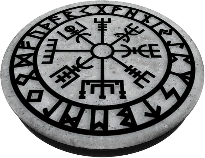 Vegvisir Viking Compass Rune Protection Symbol Celts Nordic PopSockets Adhesive PopGrip