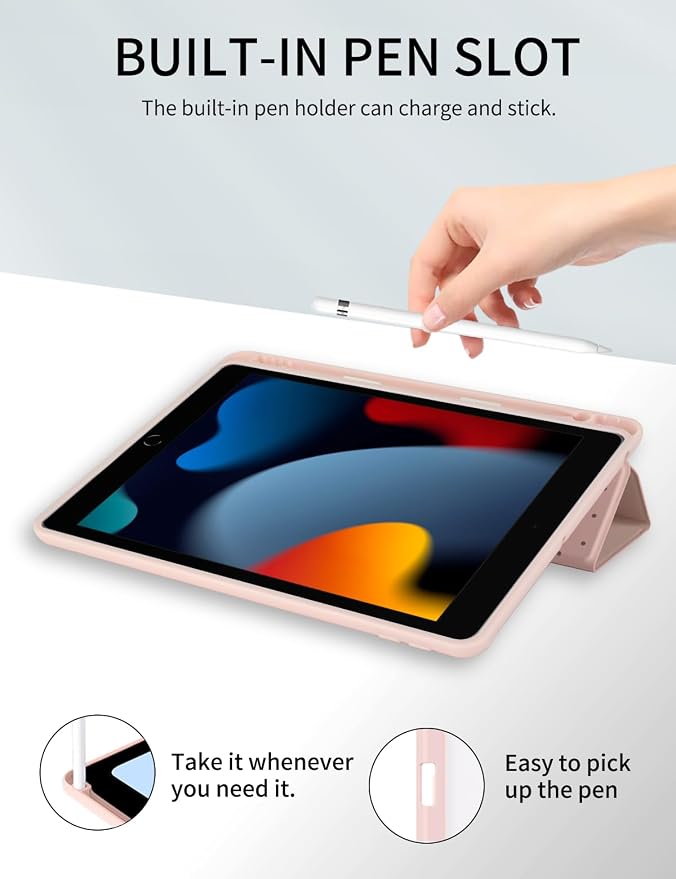 Trifold Stand Case for iPad Air 11 Inch M4/M3/M2 (8th 2026/7th 2025/6th 2024) iPad Air 10.9 Inch 5th/4th Generation (2022/2020) Trendy Cute Polkad Dot Print Aesthetic Pattern Design-Black