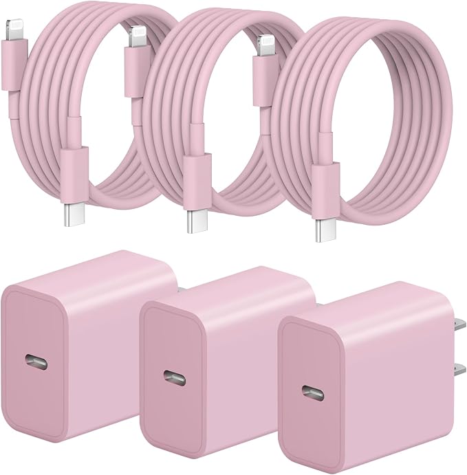iPhone Charger Fast Charging 3+3Pack 20W USB C Charger with Lightning Cable | For iPhone 14/13/12/11/Pro/Pro Max/Mini/Xs Max/XR/X iPad