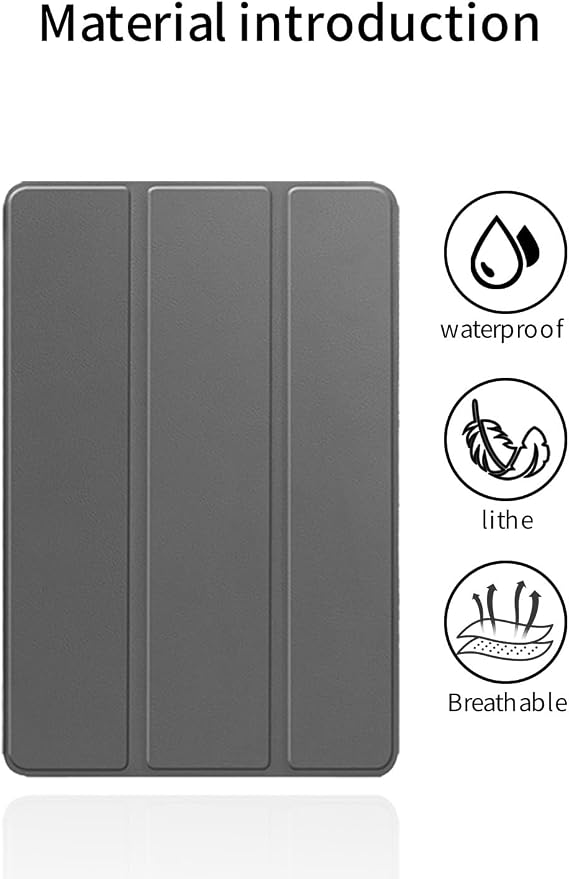 for Lenovo Yoga Tab(TB710FU) 2025 Android 11.1 Inch Tablet CaseBOVUGAC Tri-fold Tablet Case Cover for Yoga Tab 11.1Full Protection Premium PU Scratch Resistant.(Black)