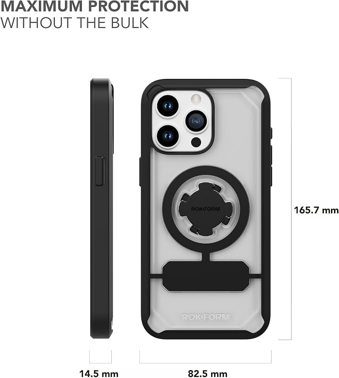 Rokform iPhone 15 Pro Max Crystal + Magnetic Charging Stand