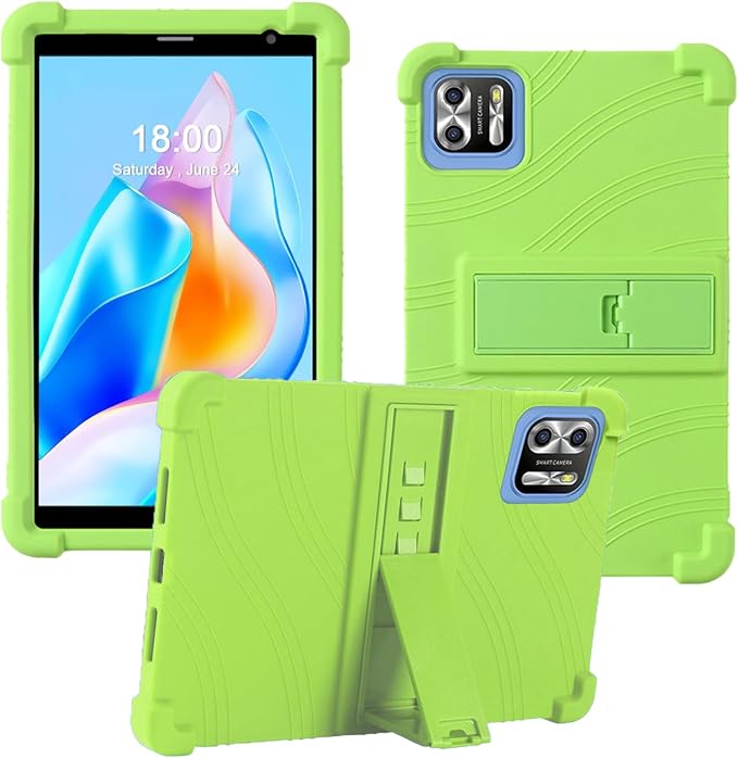 Case for PRITOM B8/PRITOM L8/VASOUN Tab8 Tablet 8 Inch- Soft Silicone Shock Proof Lightweight Stand Rubber Shell Protective CoverKids Friendly Soft Silicone Adjustable Stand CoverBlack