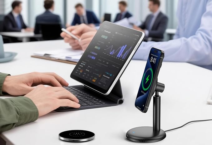 A New Magnetic Wireless Charger Featuring a 15W Fast Charging Outdoor FamilyBlack