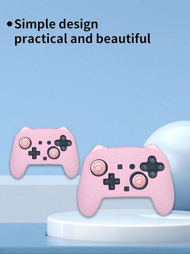 Case for Nintendo Switch 2 Pro ControllerUYRUREL Premium Sillence MaterialShock-Absorbing and Anti Drop Protection Soft Shellwith Stickers and Thumb GripsBlack.