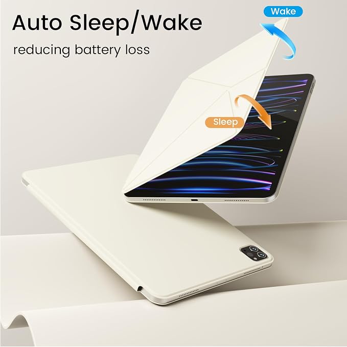 Magnetic Case for iPad Pro 11 Inch 4th/3rd/2nd Gen Black | Magnetic Attachment Support 2nd Gen Pencil Charging Slim &amp Light Folio Stand Case for iPad Pro 11'' 2022/2021/2020