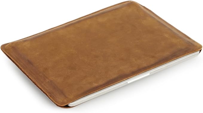 Top Grain Leather 12.9 Tablet Sleeve Slim Protector Vintage Design Fully Handmade Compatible with 12.9 iPad Pro 3/4/5/6 Gen Fits A2233 A2069 A2378 A2379 A2461 A2462 Coffee 12.9 Inch