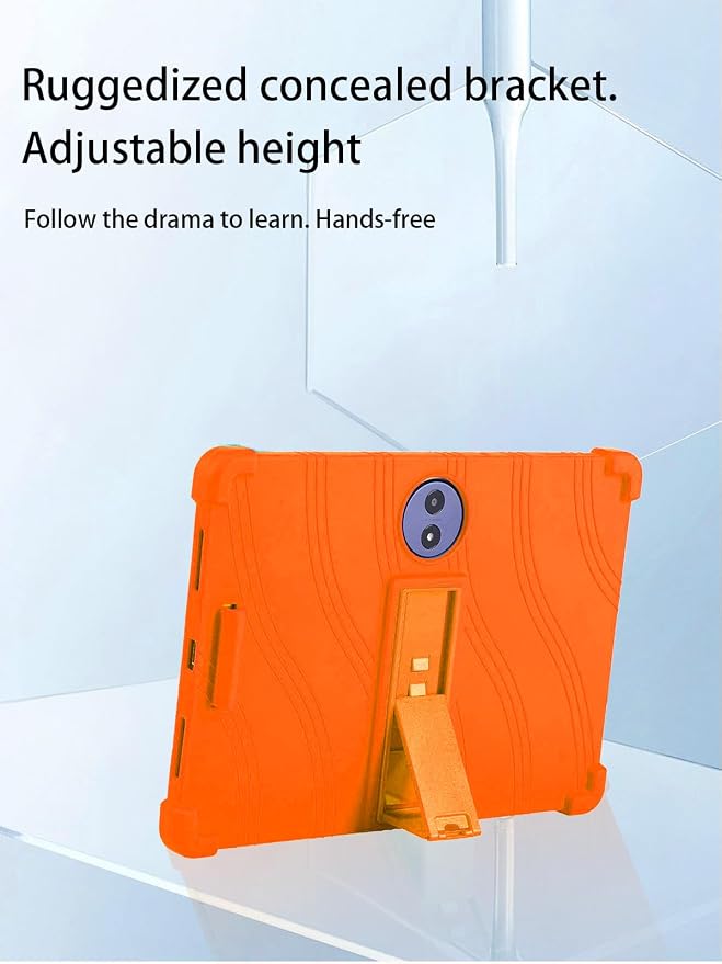 for TCL TAB A1 Plus Android 16 Tablet12.2 2.4K Ultra Clear Display Tablet Model CaseUYRUREL Soft Silicone Adjustable Stand Cover Lightweight Kids FriendlyBlack.