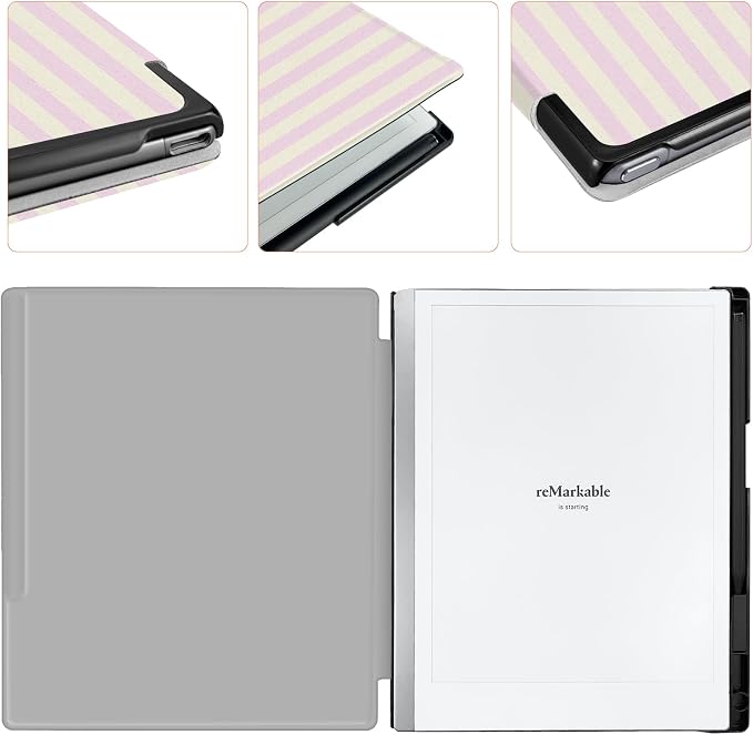 Case for Remarkable 2 Paper Tablet 10.3 2020 ReleasedLightweight and Hard Back Shell Protective Book Folio Cover with Built-in Pen HolderComes with Remarkable 2 Pen Tips.