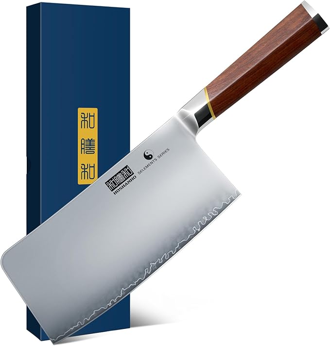 HOSHANHO Cleaver Knife 7", Sharp Japanese Meat Cleaver & Vegetable Knife