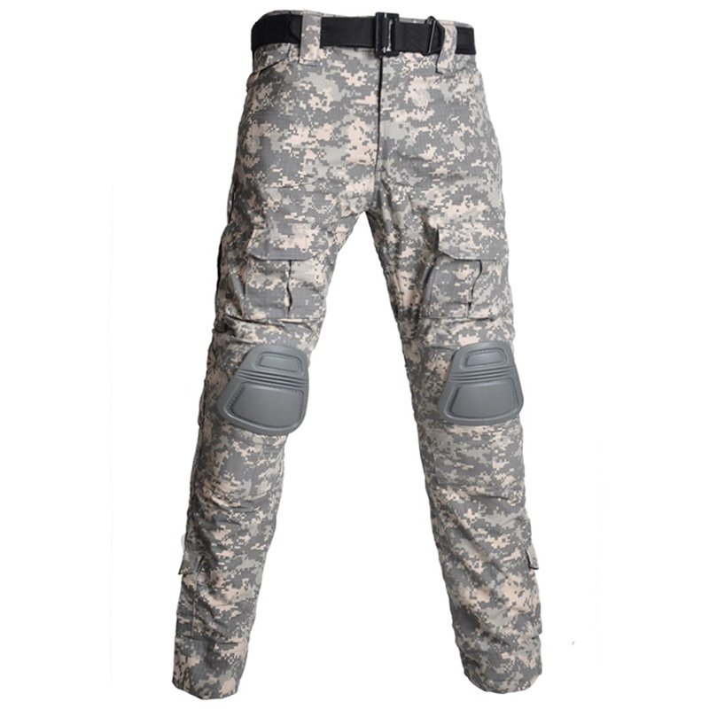 HARGLESMAN Men's Tactical Airsoft Long Sleeve Uniform Set Shirts Snug Fitting Top Shirt Practical Painting Ball Comfortable Breathable Soft Work Hiking Hunting Outdoor Suits Jungle XL