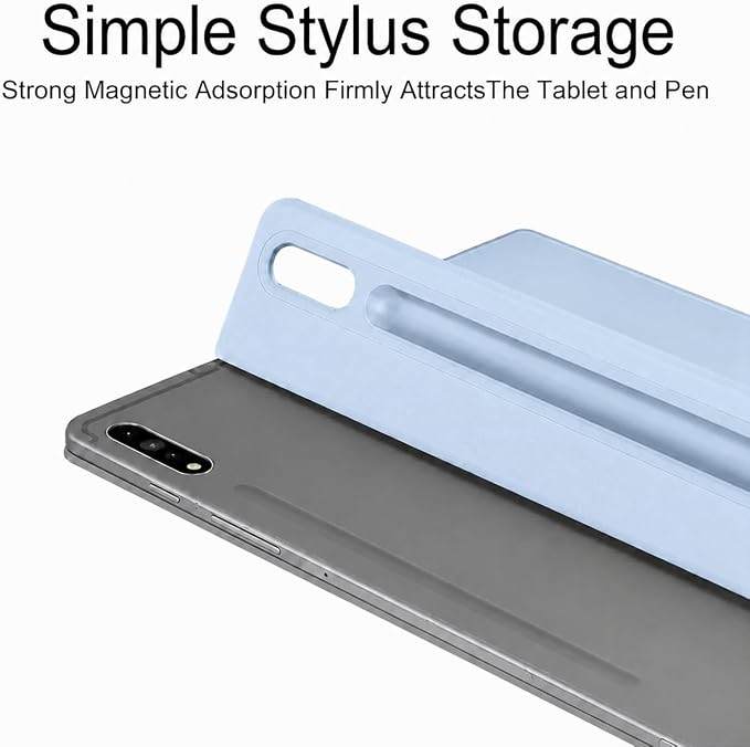 Magnetic Case for Galaxy Tab S8 Plus 12.4 inch 2022/Galaxy Tab S7 FE 2021/Galaxy Tab S7 Plus 2020 with Pen Holder Lightweight and Slim Magnetic Stand Case with Auto Sleep/Wake Black
