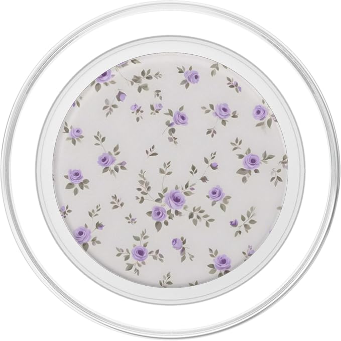Cute Lavender Rose Pattern Floral PopSockets PopGrip for MagSafe