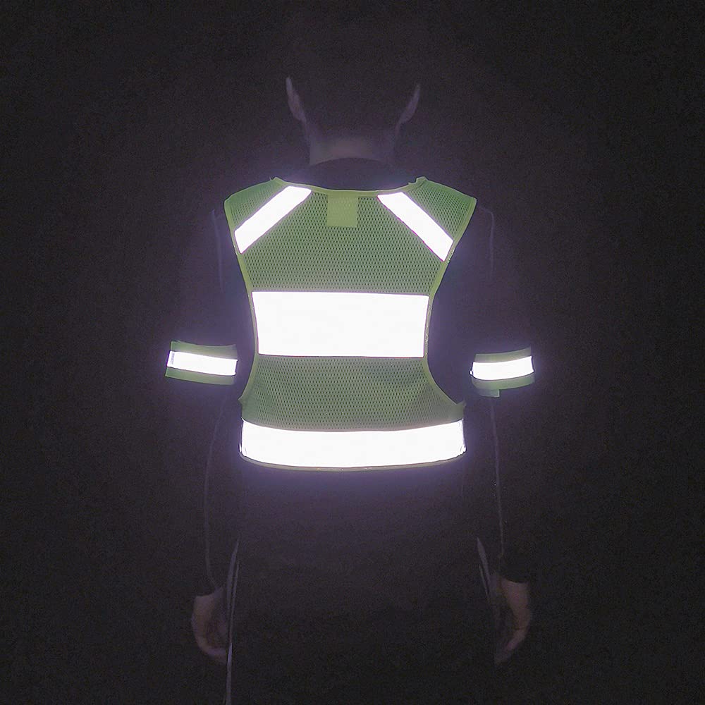 IDOU Reflective Running Safety Vest, High Visibility for Walking Cycling L