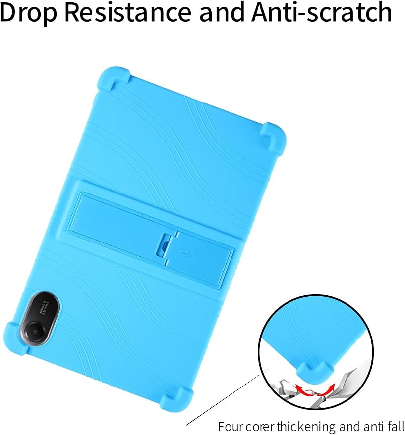 for Xiaomi Redmi Pad 2 Tablet 11 inch Tablet CaseBOVUGAC Soft Silicone Adjustable Stand Shockproof Kids Friendly for Redmi Pad 2 11 Tablet(Black)