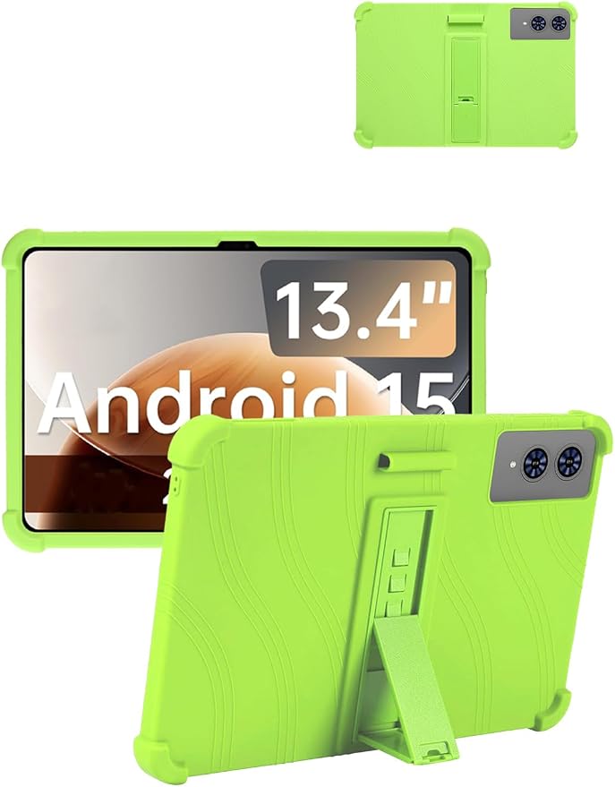 for TECLAST T65 13.4 inch Tablet Protective case Shockproof Lightweight Silicone Protective Cover with Stand Child-Friendly Protection Easy to Clean DesignBlack