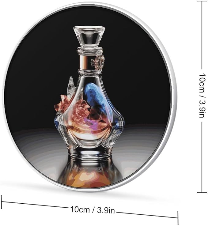 Perfume Bottle Wireless Charger Magnetic Phone Induction Charger 10w Fast Wireless Charging Station Compatible with iPhone 17 16 15 14 13 12 Pro Max Samsung Galaxy S25 S24 S23
