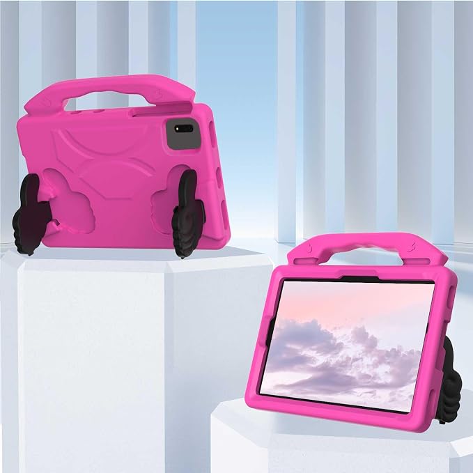 For Samsung Galaxy S11/S10/S9/S9FE/S8/S7 11 EVA Material Light Weight Shockproof Rugged Heavy Duty Thumb Kickstand Tablet Case For Lenovo M11/TAB Idea/Xiaoxin Pad Xiaomi PDA HONOR PAD X8a/X8b (black)
