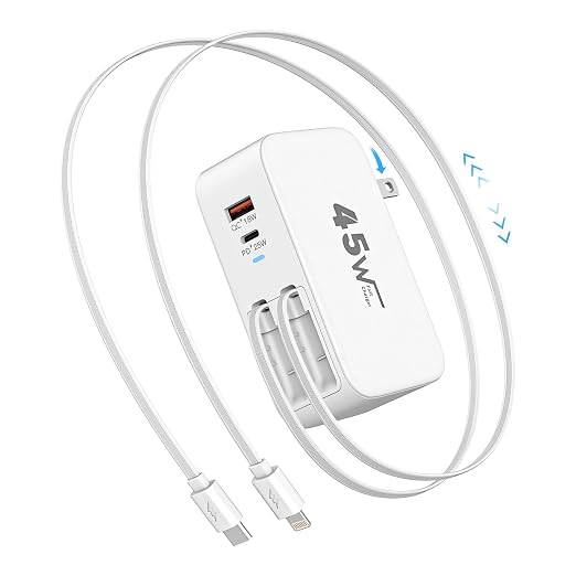 4-in-1 Retractable Wall Charger