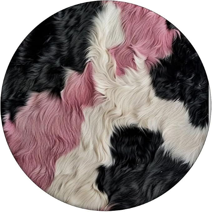 Cow Print Cowhide Pink Cool Moo Farm Animal Lovers PopSockets PopGrip for MagSafe