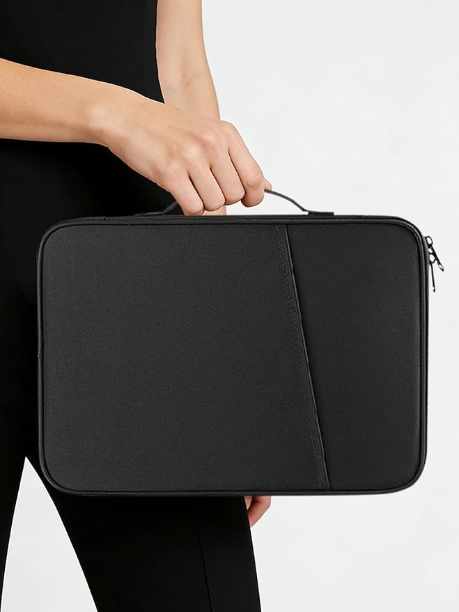 for XPPen Magic Drawing Pad 12.2 Inch Tablet Sleeve Carrying Case with Handle Water-Resistant Double-Layer Design Black