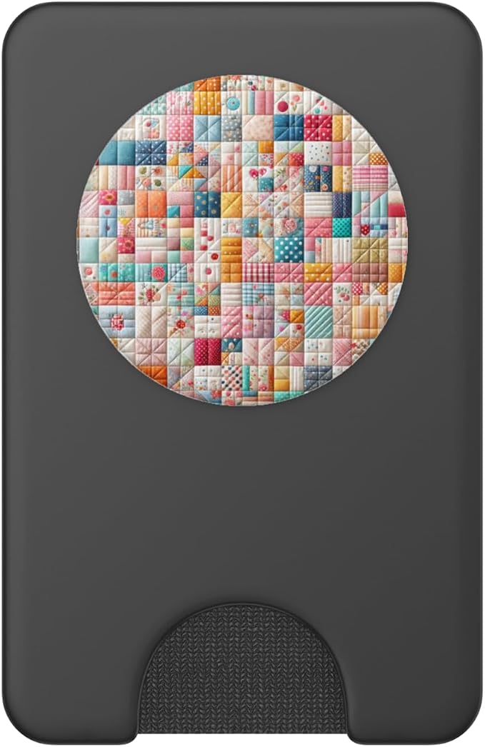 Cute Quilt Block Pattern Art Style PopSockets PopGrip for MagSafe