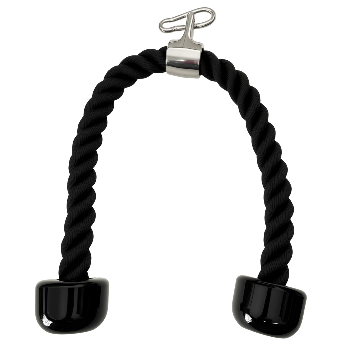 qibylift Deluxe Tricep Rope Pull Down - 27 Inch/14 Inch Rope Length, Easy to Grip & Non Slip Cable Attachment (Black)