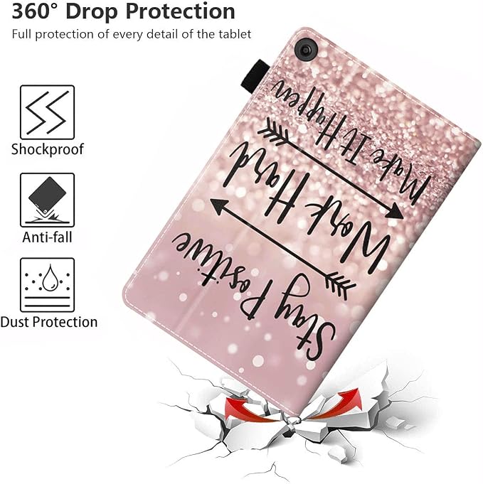 Case for Amazon Fire HD 10 Tablet (9th/7th Gen 2019/2017 Release) Premium PU Leather Cover with Auto Sleep Wake Feature Folio Case for Fire 10.1 Tablet Bible Verse Jeremiah 29:11