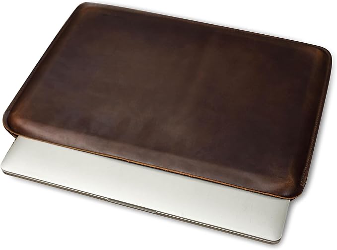 Top Grain Leather 12.9 Tablet Sleeve Slim Protector Vintage Design Fully Handmade Compatible with 12.9 iPad Pro 3/4/5/6 Gen Fits A2233 A2069 A2378 A2379 A2461 A2462 Coffee 12.9 Inch