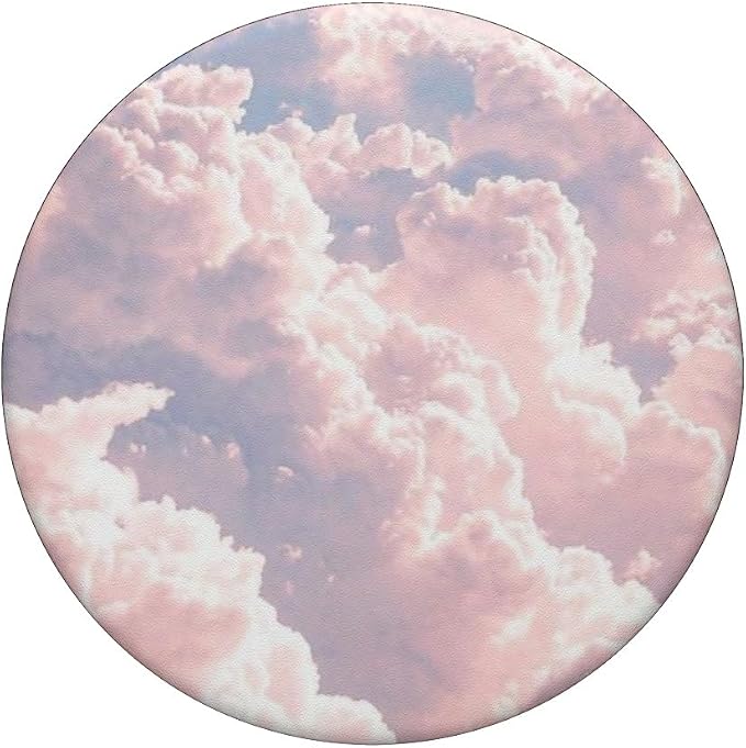 Pastel Pink and Purple Cloud Blue Sky Watercolor Clouds PopSockets Adhesive PopGrip