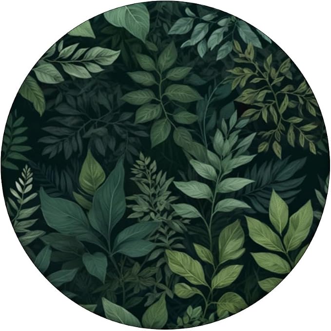 Dark Green Leaf Pattern PopSockets Adhesive PopGrip