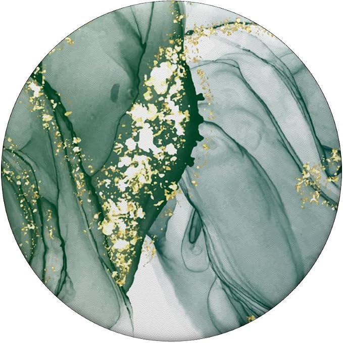 Elegant Jade Green Pattern and Dark Forest Green PopSockets Adhesive PopGrip