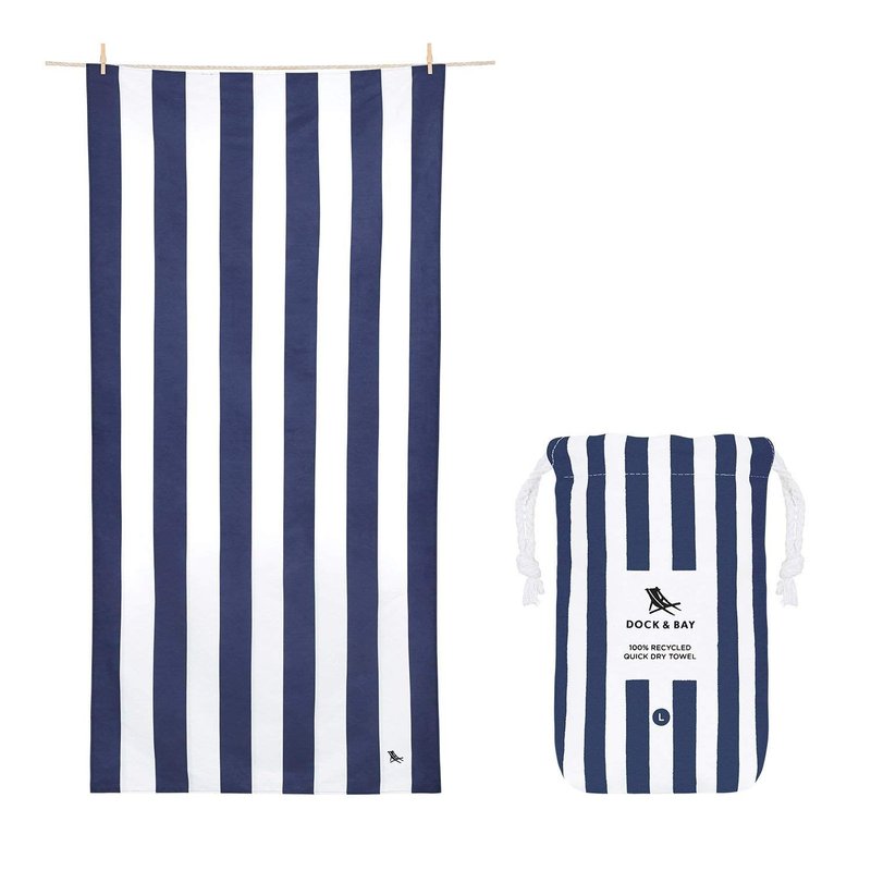 Dock & Bay Beach Towel - Quick Dry, Sand Free - Compact, Lightweight - 100% Recycled - Includes Bag - Cabana - Set E (4), Extra Large (200x90cm, 78x35)