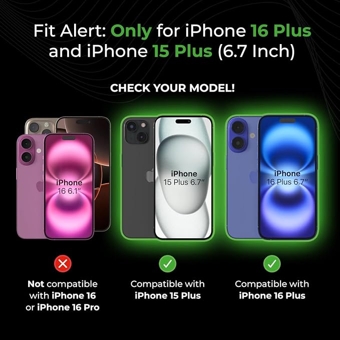 Privacy Screen Protector for iPhone 15 Plus / 16 Plus (6.7) 2 Pack | Anti-Spy | Anti-Fingerprint | Bubble-Free | Easy Installation | Ultra-Resistant