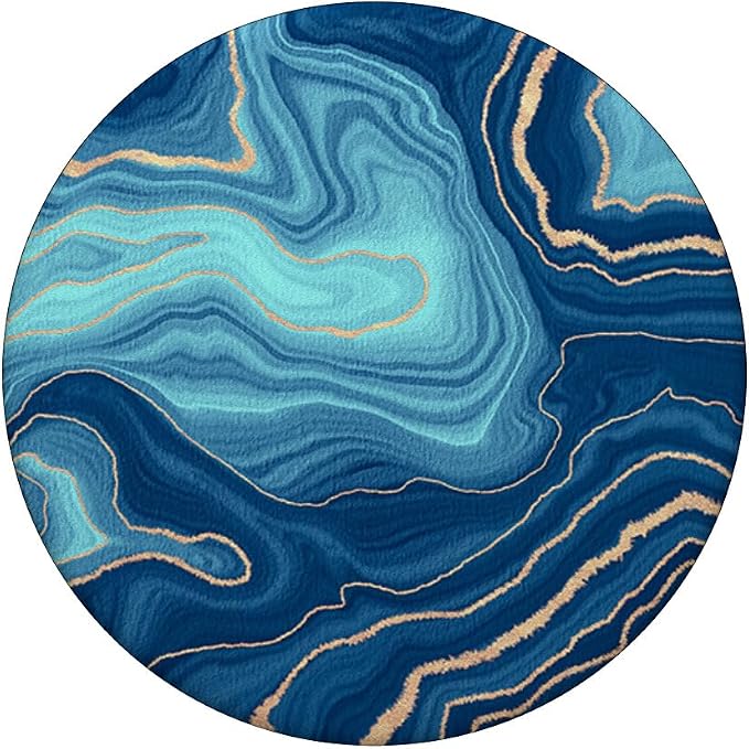 Elegant Ocean Blue Watercolor Abstract Swirl Pattern PopSockets Adhesive PopGrip