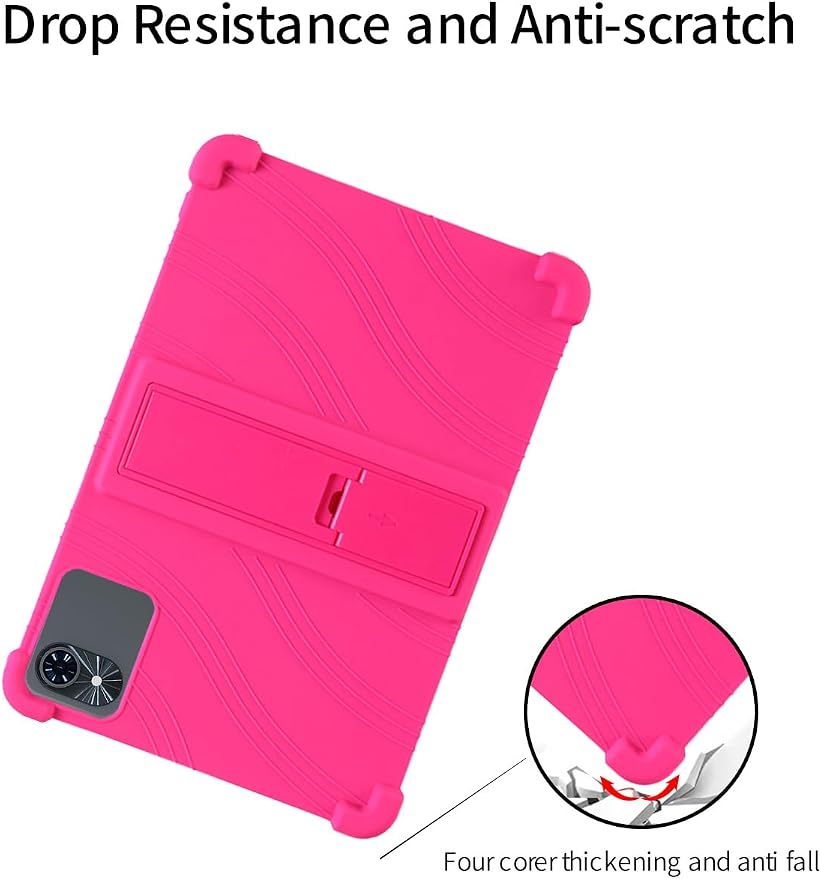 for TABWEE T80 Tablet 10.5 inch Tablet CaseBOVUGAC Soft Silicone Adjustable Stand Shockproof Kids Friendly for TABWEE 10.5 Tablet(Black)