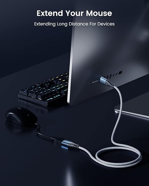 ANDTOBO 2 Pack (10FT+10FT) USB Extension Cable USB 3.0 Type A Male to Female Extender Cables High-Speed Data Transfer 5Gbps Compatible with Gamepad Printer USB Keyboard Flash Drive Hard Drive
