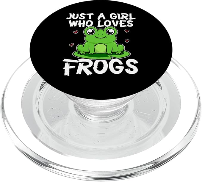 Just A Girl Who Loves Frogs Funny Frog Costume PopSockets Adhesive PopGrip