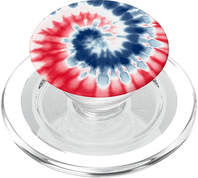American Flag Tie Dye Swirl Red White Blue Patriotic Hippie PopSockets Adhesive PopGrip