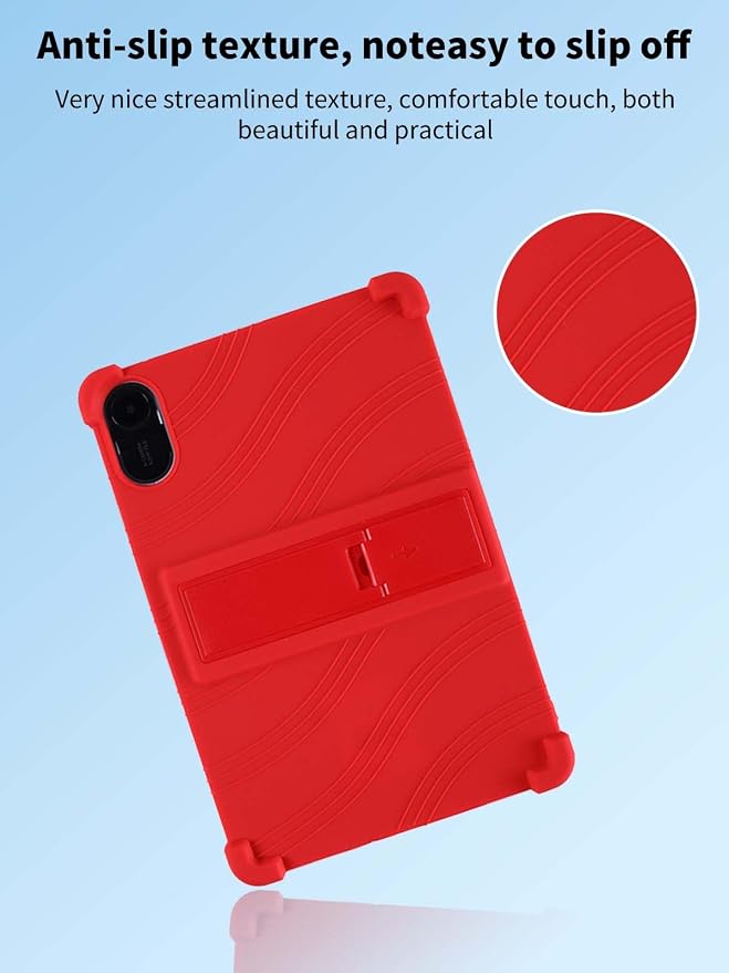 Case for Xiaomi Redmi Pad 2 Tablet 11inchNOUKAJU Tablet Protection CaseAdjustable BracketSoft SiliconeSilicone Protection Cover for Redmi Pad 2(Black)