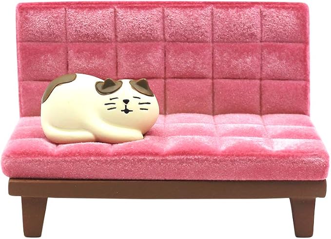 BOLLEY JOSS Desk Cell Phone Holder Stand Pink Sofa with Cute Cat Kitty for Office Free You Hands Home Ornament