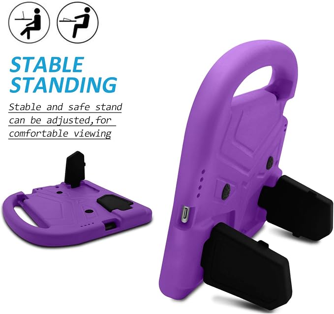 Kids Case for iPad 6th/5th Generation iPad 9.7 inch 2018/2017 and iPad Air 1/Air 2 Case with Handle/Kickstand EVA Foam Shockproof Stand Cover for iPad Air 1st/2nd Gen/iPad Pro 9.7Black Bird