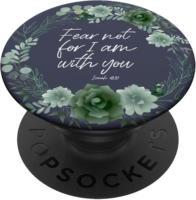 Isaiah Blue Bible Verse For Women Christian Quote Designs PopSockets Standard PopGrip