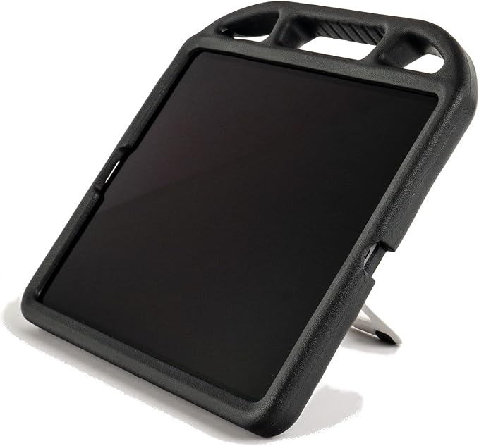 VersaWrap Case Lightweight Durable Easy Grip Handle Stand Shockproof Tracker Pocket Assistive Technology Compatible with iPad Pro 12.9 3rd - 6th Gen and 13 (M4) iPad Air 13 (M2) (Black)